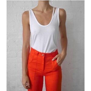 NEW THE RANGE split tank in white medium NWT